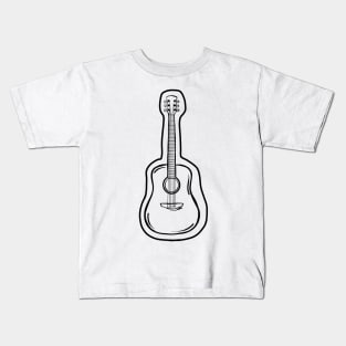 Acoustic Guitar Sketch Kids T-Shirt
